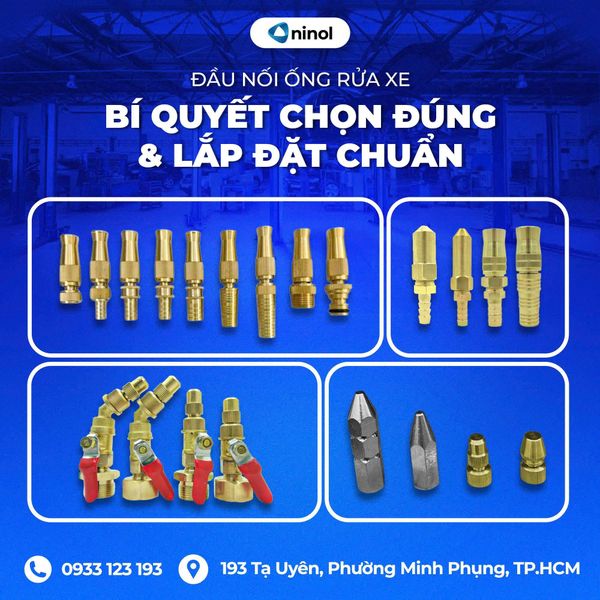 Đầu Nối Ống Rửa Xe – Bí Quyết Chọn Đúng & Lắp Đặt Chuẩn