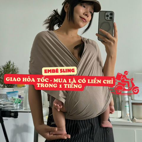 Địu em bé EmBé Sling giao hỏa tốc – Mua là có liền chỉ trong 1 tiếng