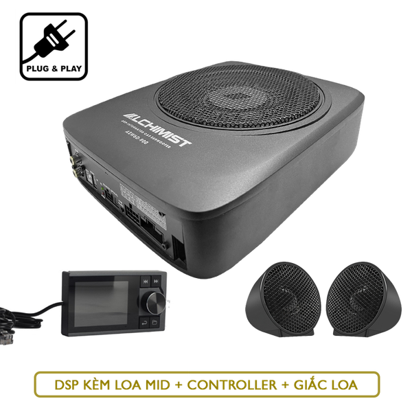 Loa Sub Ô tô Liền DSP Khuếch Đại Âm Thanh Alchimist ASW6D-900