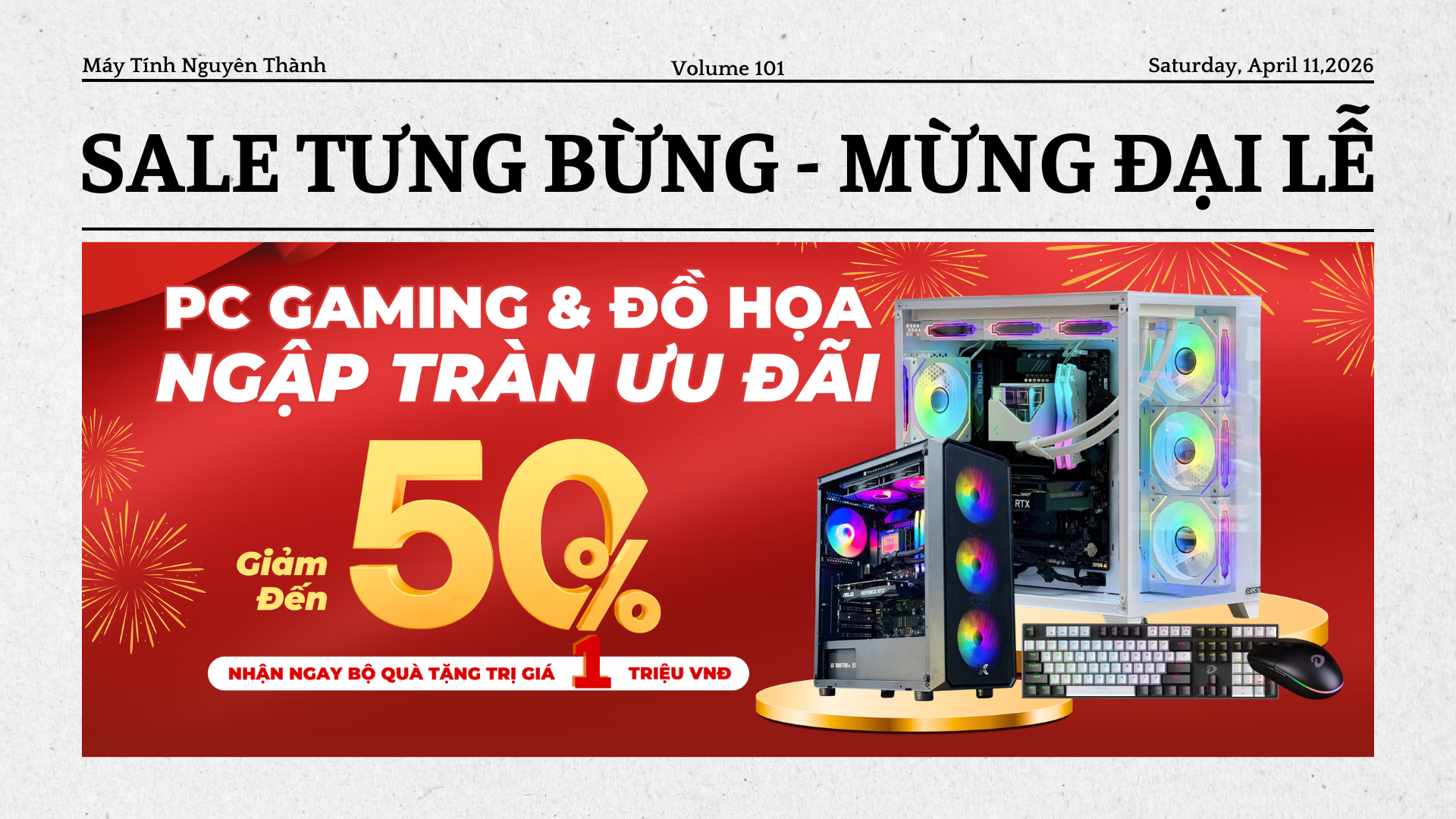 🔥 SALE TƯNG BỪNG - MỪNG ĐẠI LỄ 🔥