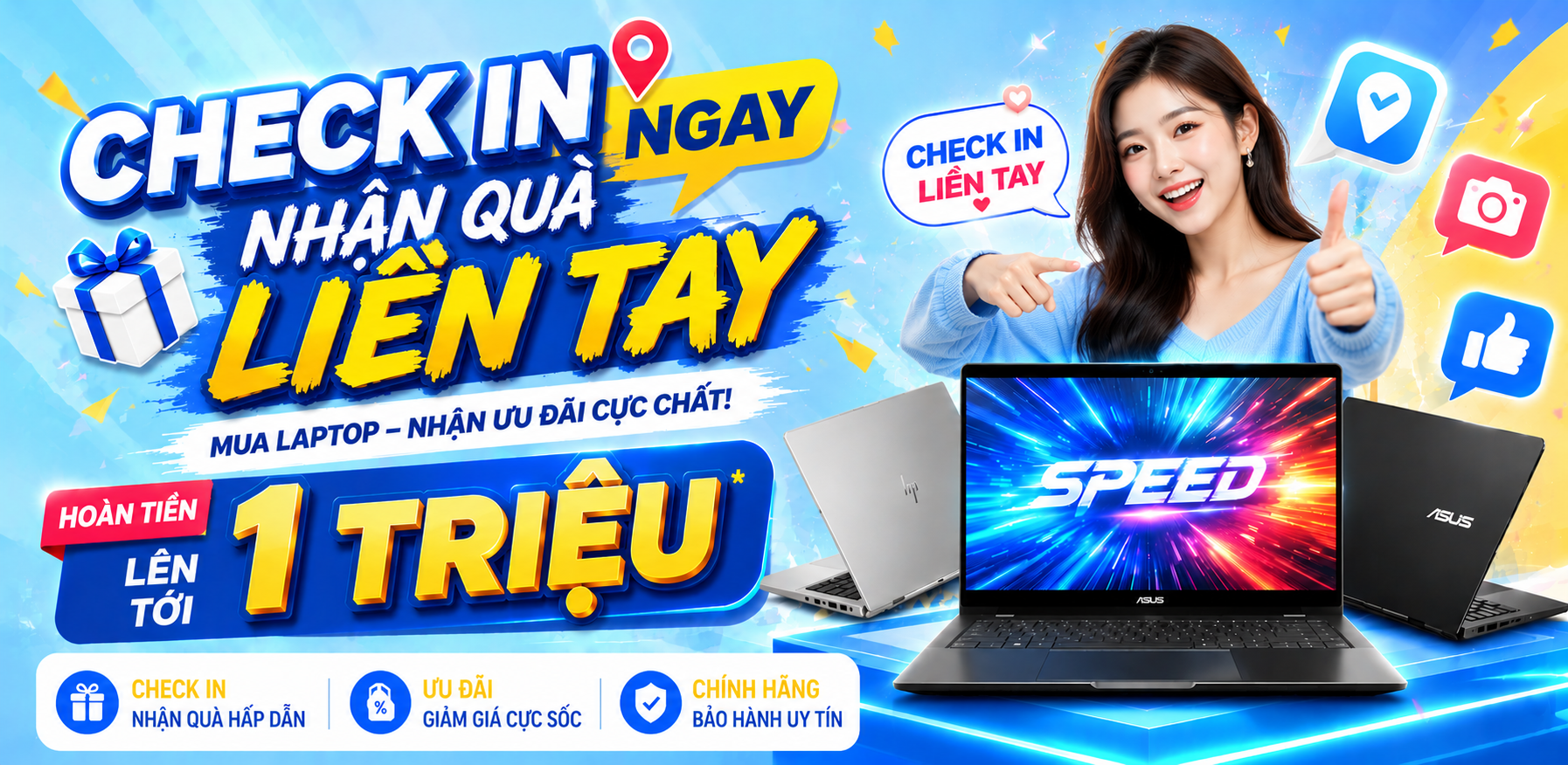 CHECK IN NGAY- QUÀ LIỀN TAY