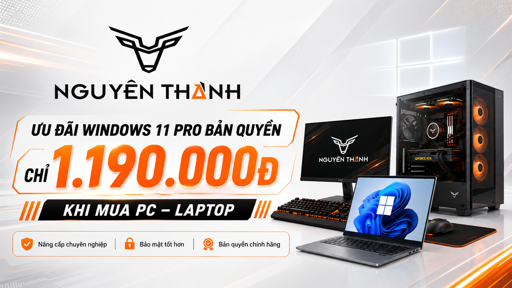 ƯU ĐÃI WINDOWS 11 PRO BẢN QUYỀN CHỈ 1.190.000Đ KHI MUA PC – LAPTOP