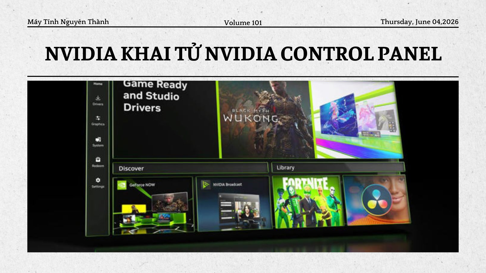 NVIDIA khai tử phần mềm NVIDIA Control Panel sau 20 năm