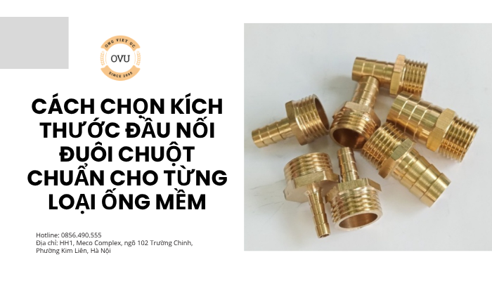 Cách chọn kích thước đầu nối đuôi chuột chuẩn cho từng loại ống mềm
