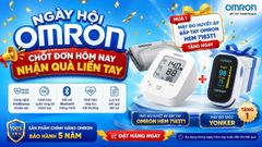Ngày hội Omron Mua HEM-7183T1 – Tặng máy đo SpO₂ Yonker