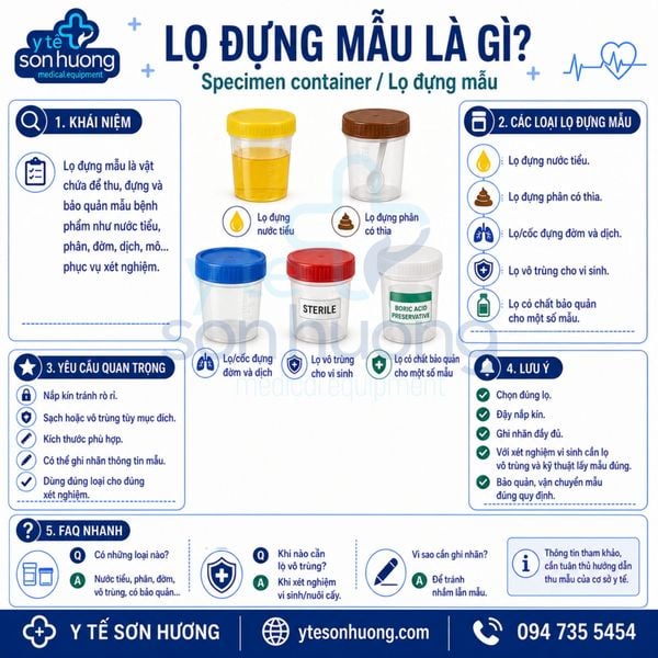 Lọ đựng mẫu (Specimen container) là gì?