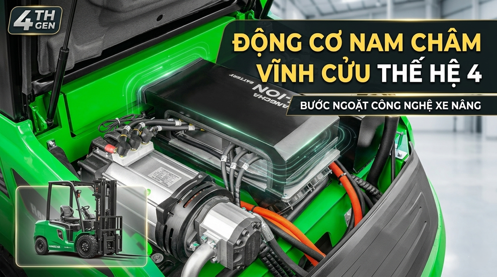 Động cơ nam châm vĩnh cửu thế hệ thứ 4: “Trái tim” mới của ngành xe nâng điện.