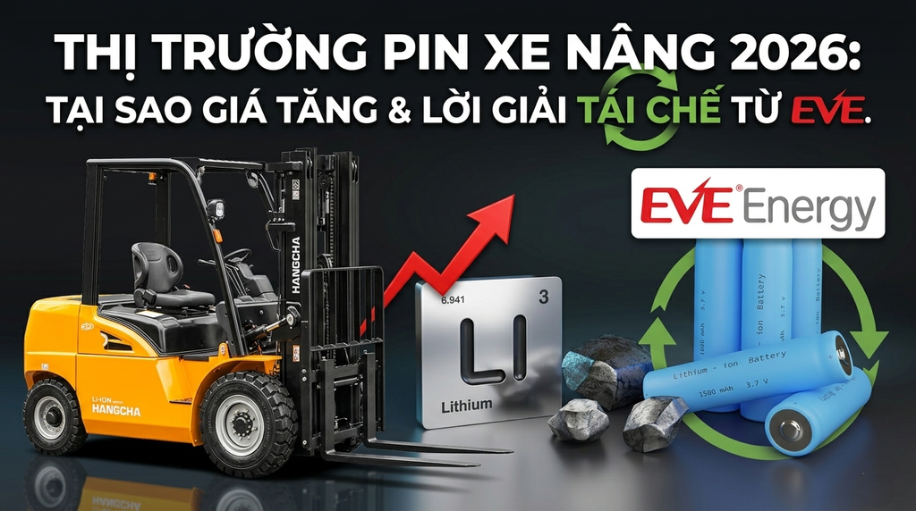 Thị trường pin xe nâng 2026: Tại sao giá tăng và lời giải 