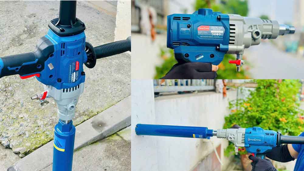 Sử dụng máy khoan rút lõi DongCheng