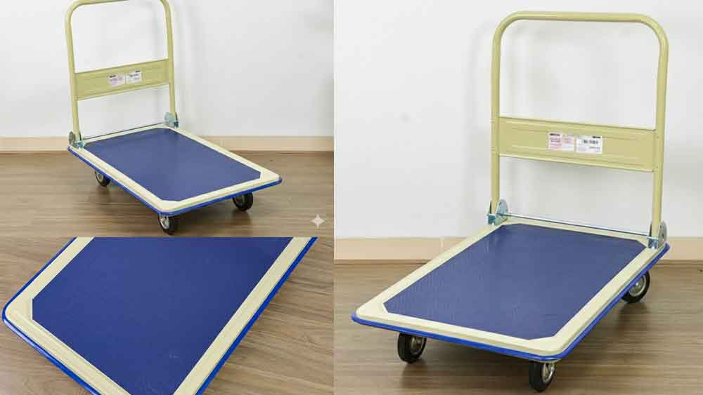 Xe đẩy 4 bánh sàn thép