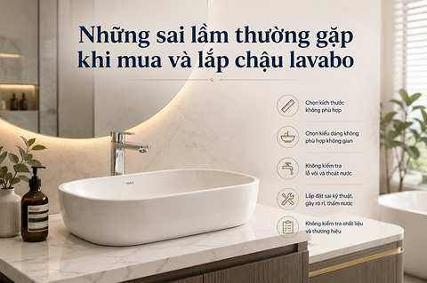 Những sai lầm thường gặp khi mua và lắp chậu lavabo
