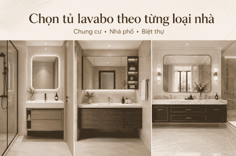 Cách chọn tủ chậu lavabo cho chung cư, nhà phố và biệt thự