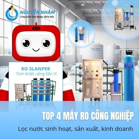 Top 4 Máy RO công nghiệp lọc nước sinh hoạt, sản xuất, kinh doanh