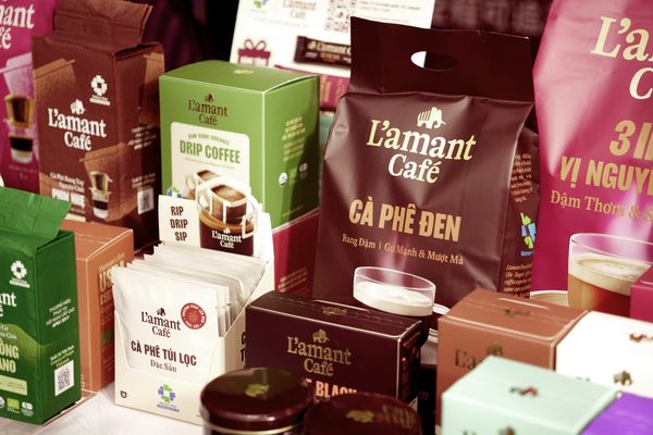 Các dòng sản phẩm cà phê của L'amant Café được giới thiệu tại khuôn khổ sự kiện