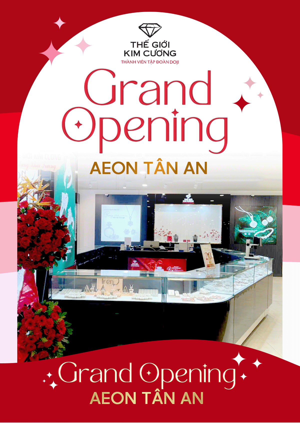 TƯNG BỪNG MỪNG KHAI TRƯƠNG THẾ GIỚI KIM CƯƠNG TẠI AEON TÂN AN THÁNG 9