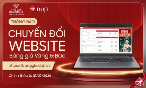📢 THÔNG BÁO: CHUYỂN ĐỔI WEBSITE BẢNG GIÁ VÀNG & BẠC