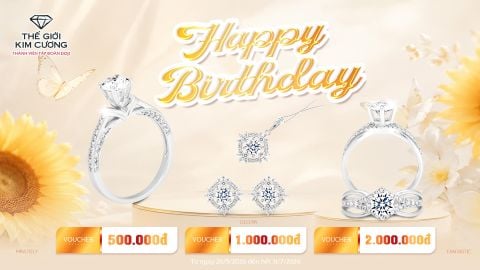 Thế Giới Kim Cương tặng hàng ngàn voucher mừng sinh nhật Khách hàng T6.2026