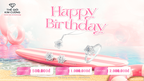 Thế Giới Kim Cương tặng hàng ngàn voucher mừng sinh nhật Khách hàng T7.2026