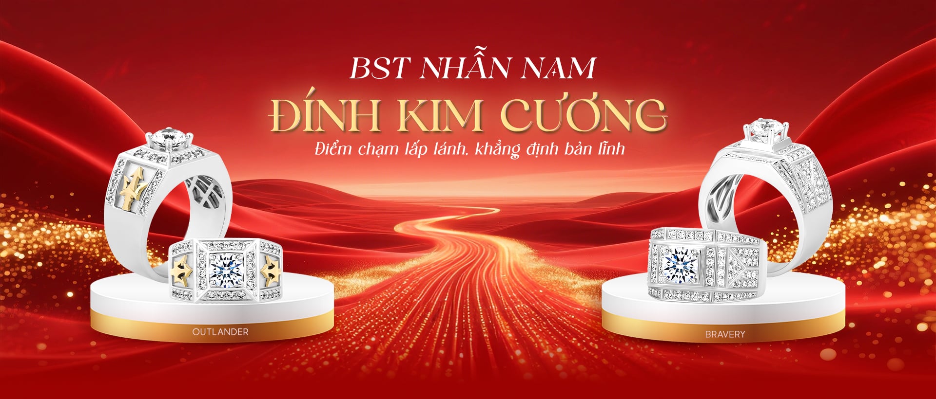 Trang Sức Kim Cương Phổ Thông - Nhẫn Nam