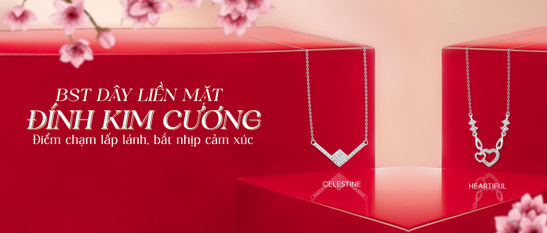Trang Sức Kim Cương Phổ Thông - Dây Chuyền Liền Mặt