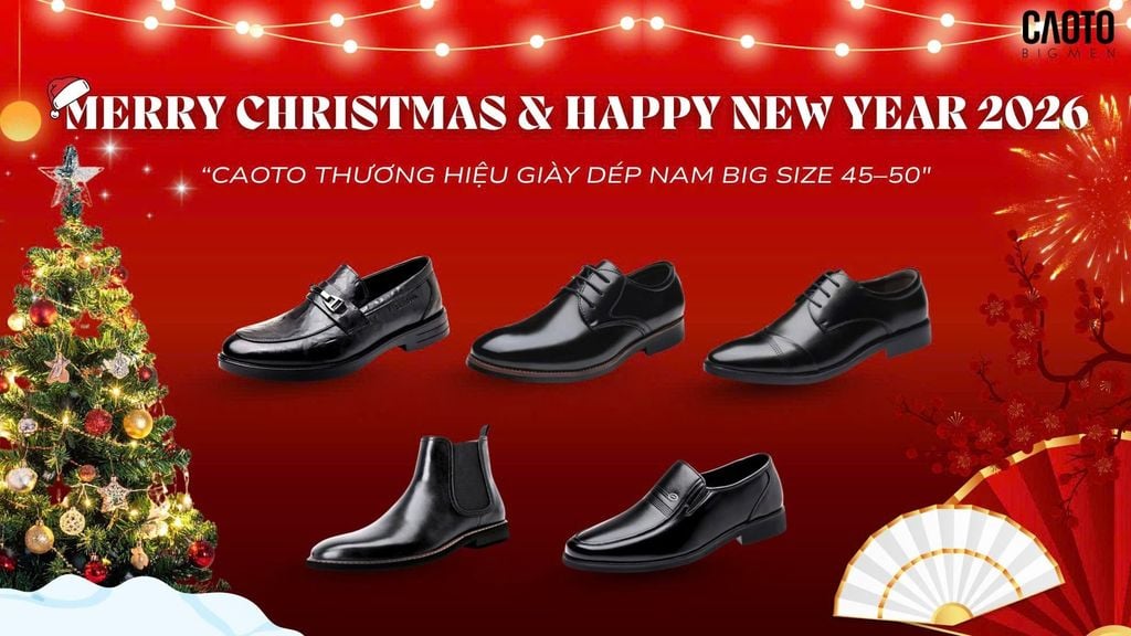 Top 5 Mẫu Giày Diện Tiệc Giáng Sinh và Năm Mới Sang Trọng Cho Quý Ông Big Size (2026)