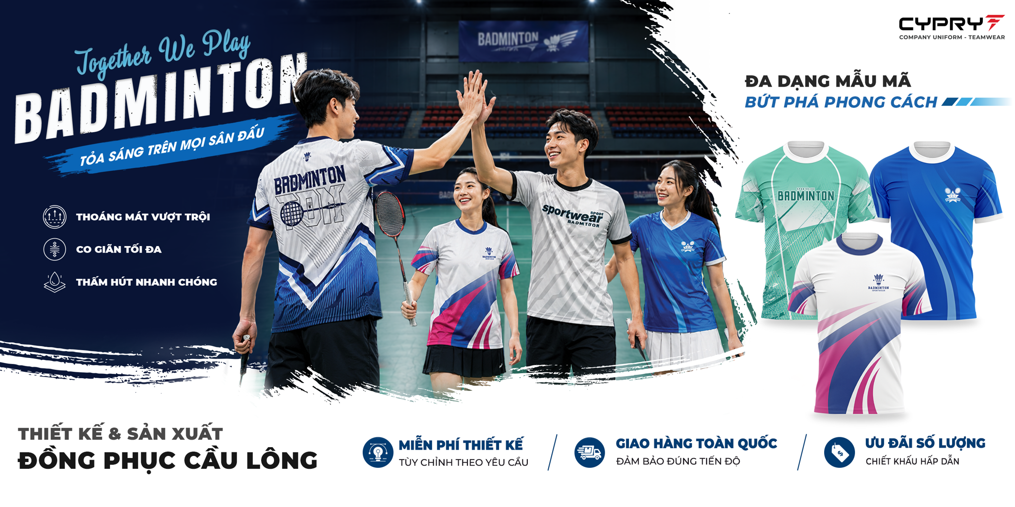 BST ÁO CẦU LÔNG – THIẾT KẾ CHUYÊN NGHIỆP, TỎA SÁNG TRÊN MỌI SÂN ĐẤU 🏸