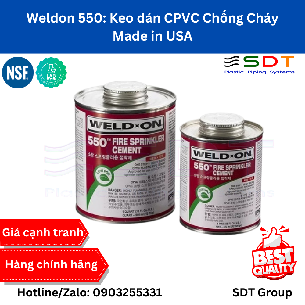 Giới Thiệu Và Hướng Dẫn Sử Dụng Keo Dán CPVC Chống Cháy Weld-On