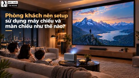 PHÒNG KHÁCH NÊN SETUP SỬ DỤNG MÁY CHIẾU & MÀN CHIẾU NHƯ THẾ NÀO?