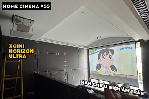 SETUP HOME CINEMA VỚI XGIMI HORIZON ULTRA VÀ BỘ CHÂN GIÁ KÈM MÀN CHIẾU ÂM TRẦN