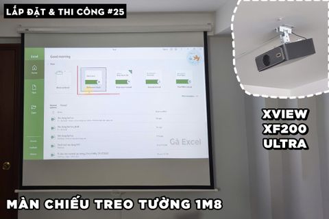 LẮP ĐẶT VÀ THI CÔNG XVIEW XF200 ULTRA KÈM MÀN CHIẾU 1M8 CHO PHÒNG HỌC
