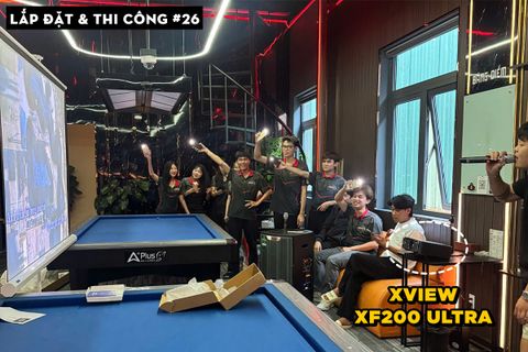 LẮP ĐẶT VÀ THI CÔNG XVIEW XF200 ULTRA KÈM MÀN CHIÊU CHÂN XEM ĐÁ BÓNG