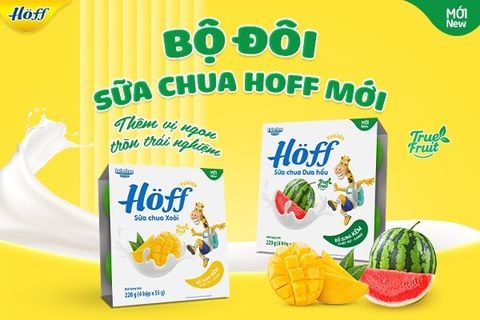 Sữa chua Xoài - Dưa hấu Hoff mới, Thêm vị ngon, tròn trải nghiệm