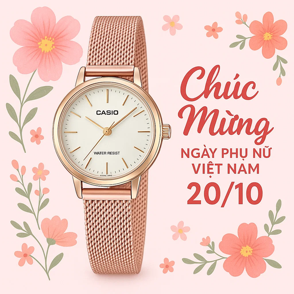 Top 5 đồng hồ tặng bạn gái 20–10: Baby-G, G-SHOCK, Vintage