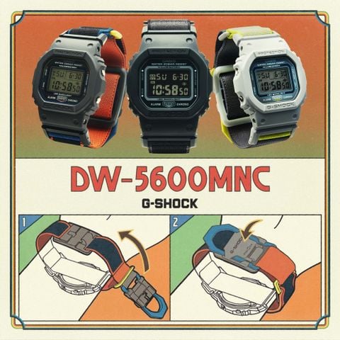 G-SHOCK ICONIC DW-5600MNC – Sự “tái sinh” ấn tượng mang thiết kế vuông kinh điển cùng trải nghiệm đeo linh hoạt hơn
