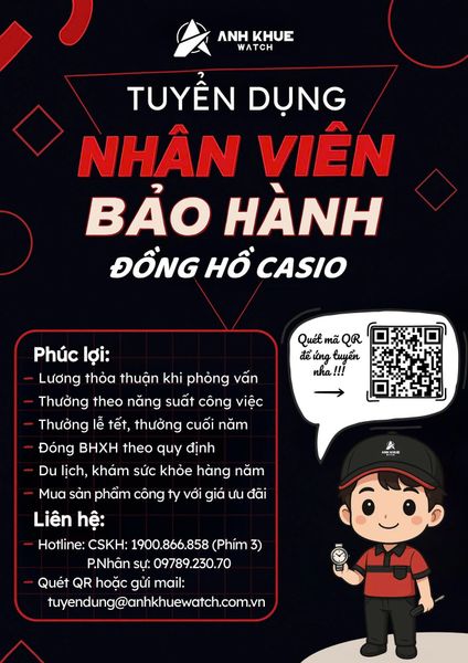 TUYỂN NHÂN VIÊN SỬA CHỮA ĐỒNG HỒ