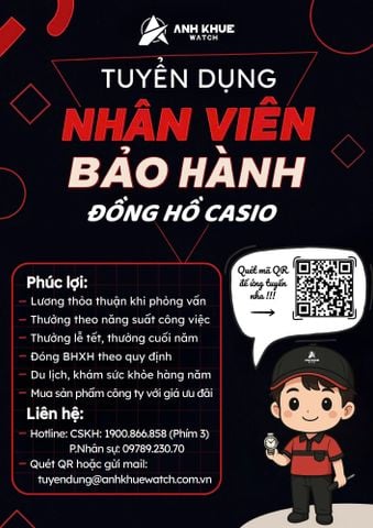 TUYỂN NHÂN VIÊN SỬA CHỮA ĐỒNG HỒ