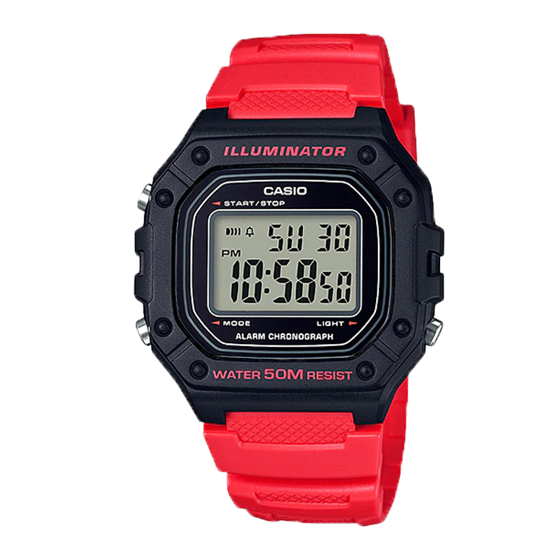 Casio W-218H-4B – Nhẹ, giá cực tốt