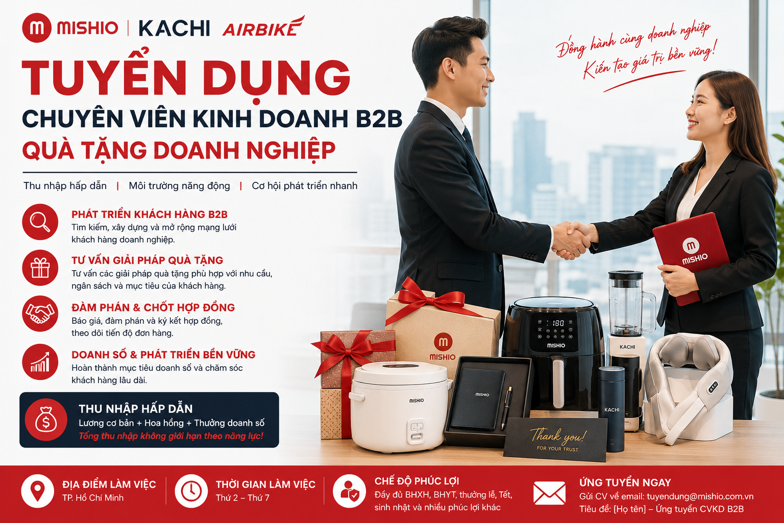 TUYỂN DỤNG CHUYÊN VIÊN KINH DOANH B2B – QUÀ TẶNG DOANH NGHIỆP