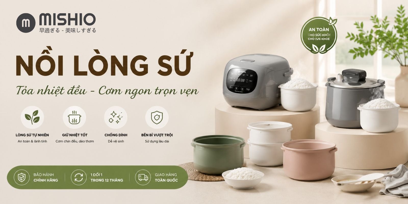 Nồi cơm lòng sứ