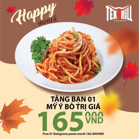 🍝 TẶNG BẠN 01 MỲ Ý BÒ TRỊ GIÁ 165.000Đ