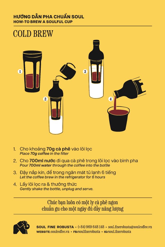 Hướng dẫn pha Cold Brew chuẩn Soul