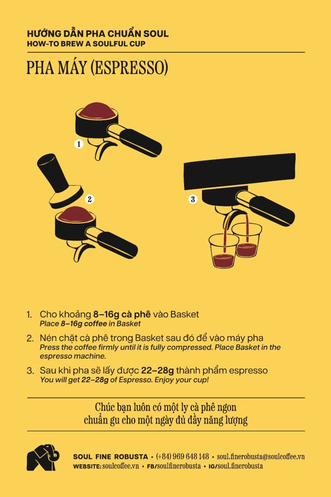 Hướng dẫn pha Espresso chuẩn Soul