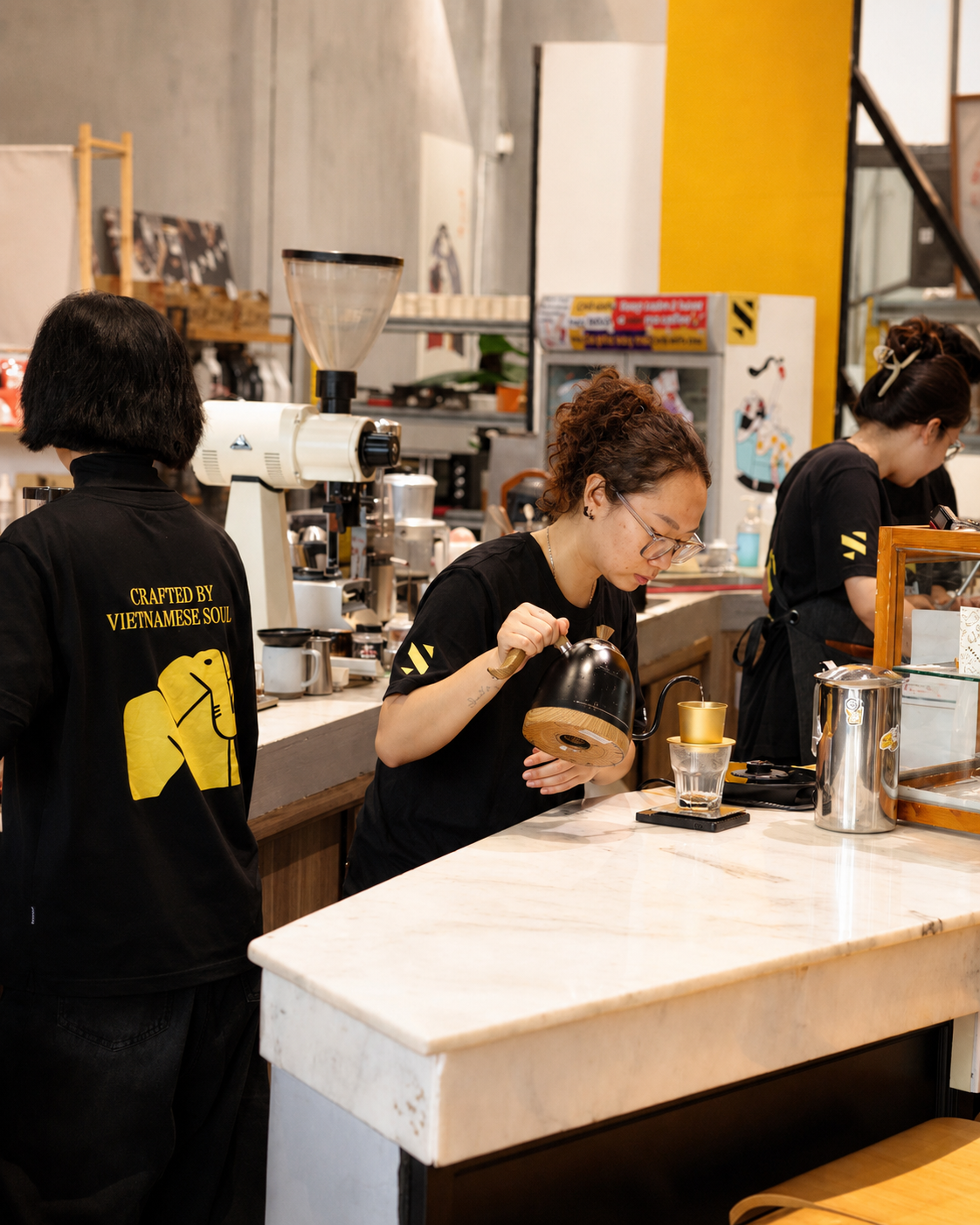 Baristas at Soul Specialty Coffee Buon Ma Thuot