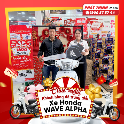 ÚM BA LA – TRÚNG NGAY 01 XE WAVE ALPHA!