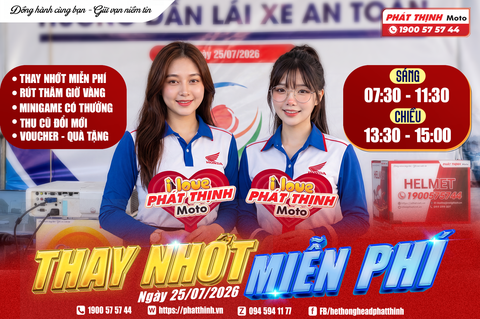 THAY NHỚT MIỄN PHÍ tại Trường THPT Long Hựu Đông