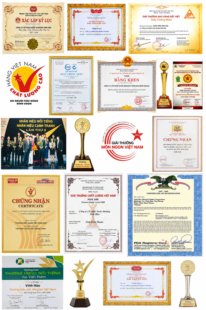 Chứng nhận Vĩnh Hảo