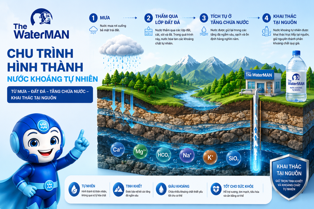 Chu trình hình thành nước khoáng tự nhiên