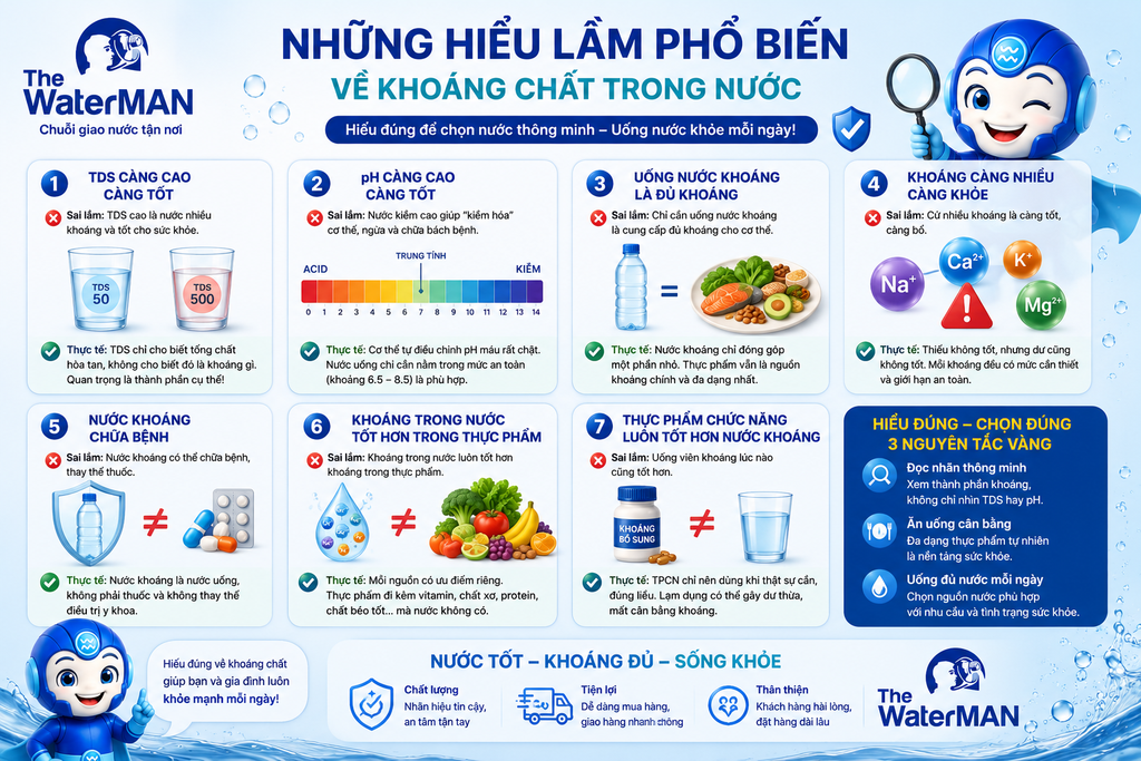 Những hiểu lầm phổ biến về Nước khoáng