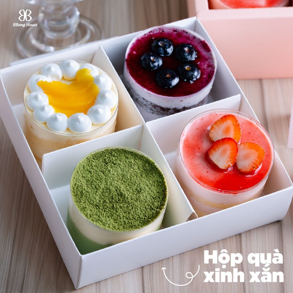 Set 4 Mousse BBang House: Bộ Tứ Ngọt Lạnh Giải Nhiệt – Nhìn Là Mê, Ăn Là Ghiền