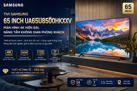 Tivi Samsung 65 inch UA65U8500HKXXV – Màn Hình 4K Hiện Đại, Nâng Tầm Không Gian Phòng Khách